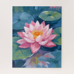 Lotusbloem Waterlelieblad Aquarel Legpuzzel