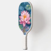 Lotusbloem Waterlelieblad Aquarel Pickleball Paddle (Links)