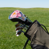 Lotusbloem Waterverf op een blad Golfheadcover (Insitu)