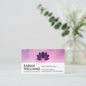 Lotusbloem | Waterverf Visitekaartje (Staand voorkant)