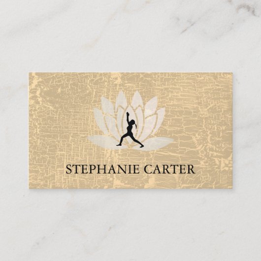 Lotusbloem | Yoga-instructrice Visitekaartje (Voorkant)