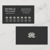 Lotusbloem / Yoga Meditatie Ponskaart Klantenkaartje (Voorkant / Achterkant)