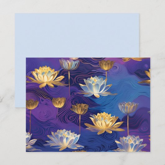 lotusbloemen briefkaart (Voorkant / Achterkant)