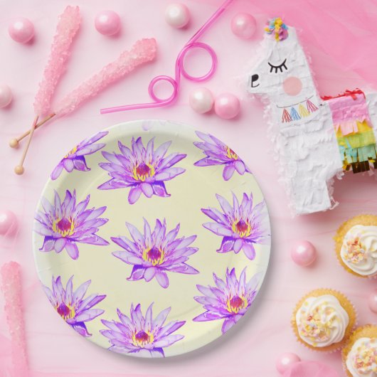 lotusbloemen crèche papieren bordje (Feest)