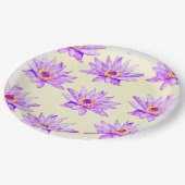 lotusbloemen crèche papieren bordje (Gekanteld)