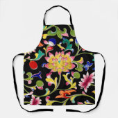 Lotusbloemen en wijnstok schort (Voorkant)
