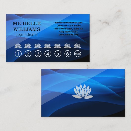 Lotusbloemen Icoon Yoga Ponskaart Klantenkaartje (Voorkant / Achterkant)