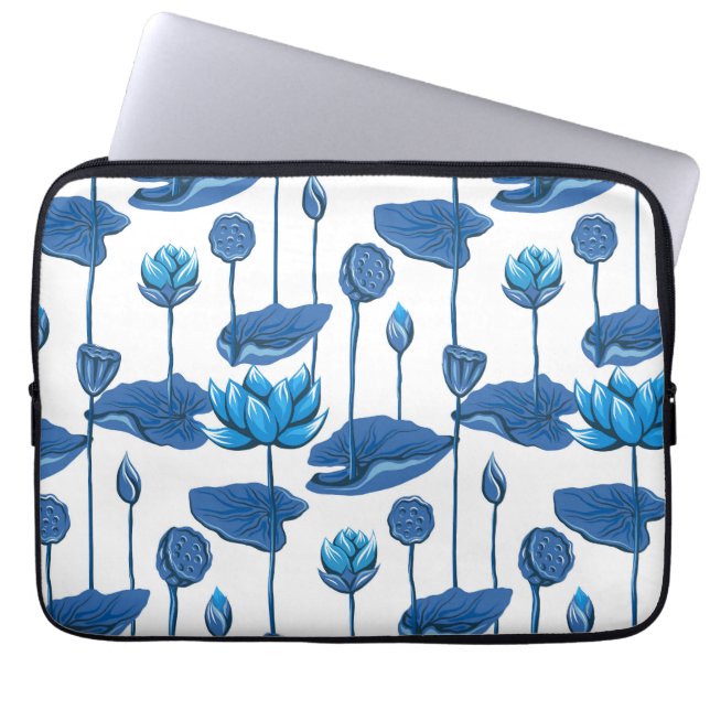 lotusbloemen laptop sleeve (Voorkant)