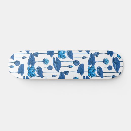lotusbloemen persoonlijk skateboard (Horizontaal)