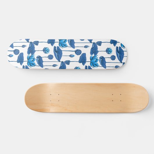 lotusbloemen persoonlijk skateboard (Horizontaal)