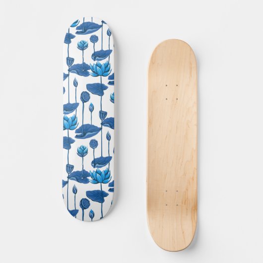 lotusbloemen persoonlijk skateboard (Voorkant)