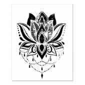 lotusbloemontwerp 1 rubberstempel (Afrduk)