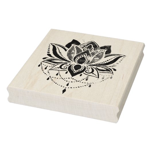 lotusbloemontwerp 1 rubberstempel (Stempel)