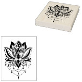 lotusbloemontwerp 1 rubberstempel (Gestempeld)