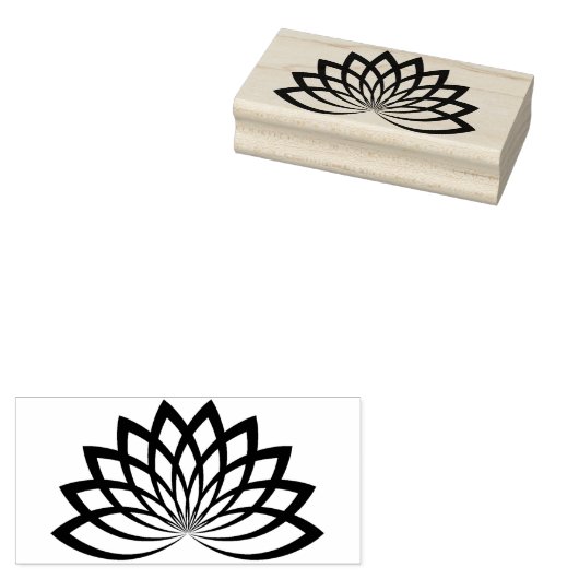 lotusbloemstempel rubberstempel (Gestempeld)
