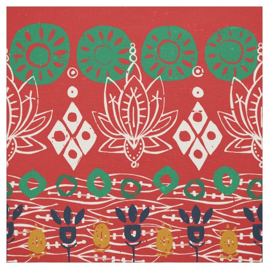 lotusblok kerst stof (Swatch)