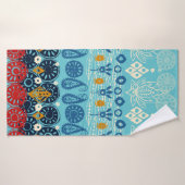 lotusblokblauw badhanddoek (Badhanddoek)