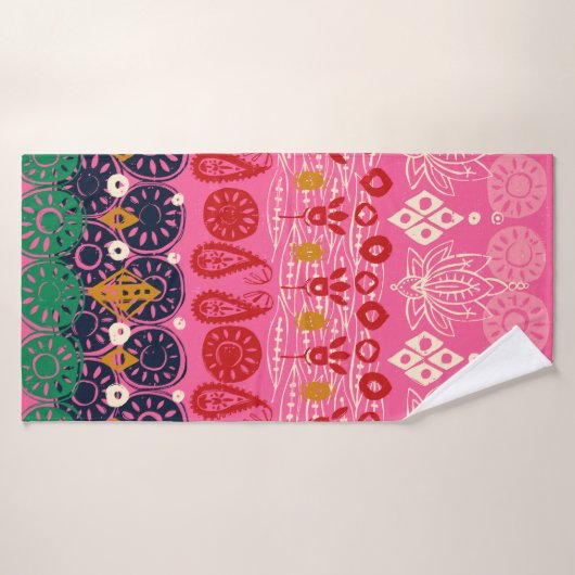 lotusblokroze badhanddoek (Badhanddoek)