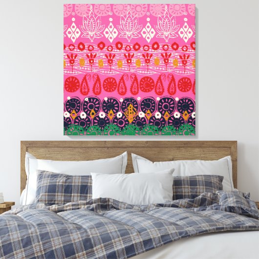 lotusblokroze canvas afdruk (Insitu (Slaapkamer))