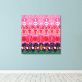 lotusblokroze canvas afdruk (Insitu (Houten vloer))