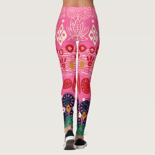 lotusblokroze leggings (Achterkant)