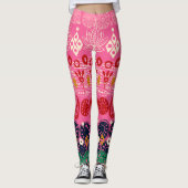 lotusblokroze leggings (Voorkant)