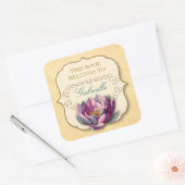  lotusboekenplaat vierkante sticker (Envelop)