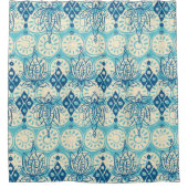 lotusdiamantblauw douchegordijn (Voorkant)