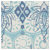 lotusdiamantblauw stof (Close Up)