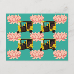 Lotuses en Rickshaws Briefkaart