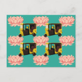 Lotuses en Rickshaws Briefkaart (Voorkant)