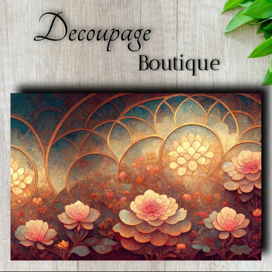 Lotuskathedraal Decoupage Tissuepapier