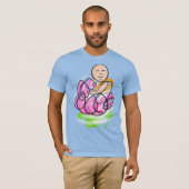 Lotusmonnikmeditatie T-shirt (Voorkant volledig)