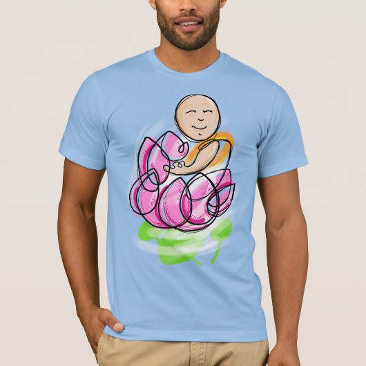 Lotusmonnikmeditatie T-shirt (Voorkant)