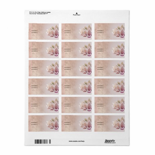 lotusontwerp etiket (Full Sheet)