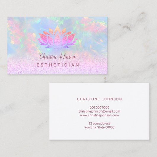 lotusontwerp visitekaartje (Voorkant / Achterkant)
