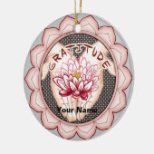 Lotusornament van dankbaarheid keramisch ornament (Links)