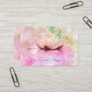 Lotuspenseelstreekdiamanten Roze Holografisch Visitekaartje