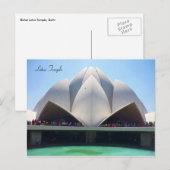 lotustempel briefkaart (Voorkant / Achterkant)