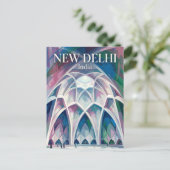Lotustempel India Briefkaart (Staand voorkant)