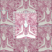 lotustuin plum yoga floral stof (Delen)