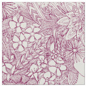 lotustuin plum yoga floral stof (Close Up)