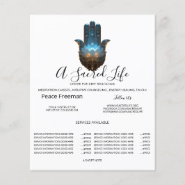Lotusverlichting | Hamsa-handontwerp Flyer