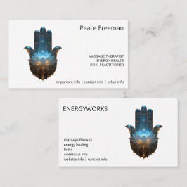 Lotusverlichting | Hamsa-handontwerp Visitekaartje