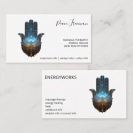 Lotusverlichting | Hamsa-handontwerp Visitekaartje