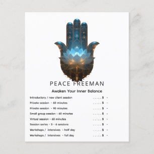 Lotusverlichting Hamsa-handsymbool Flyer