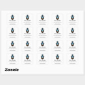 Lotusverlichting | Hamsa-handsymbool Vierkante Sticker (Vel)