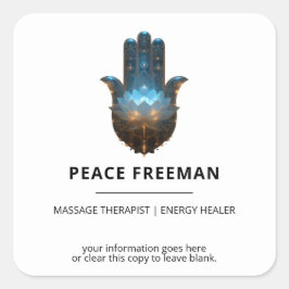 Lotusverlichting | Hamsa-handsymbool Vierkante Sticker