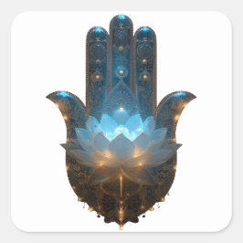 Lotusverlichting | Hamsa-handsymbool Vierkante Sticker
