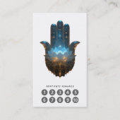Lotusverlichting | Hamsa-handsymbool Visitekaartje (Voorkant)